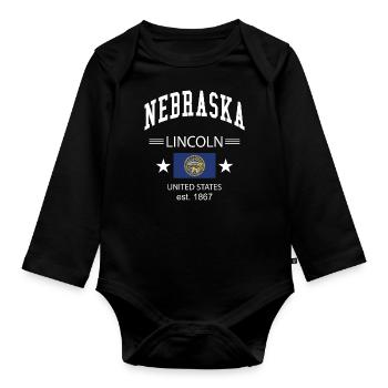 Nebraska - Body Bébé bio manches longues - noir - Devant