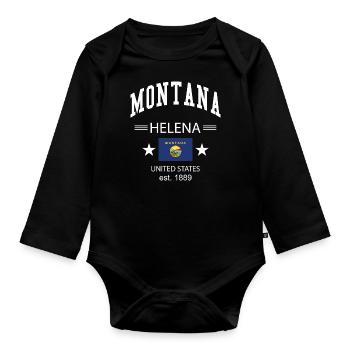 Montana - Body Bébé bio manches longues - noir - Devant