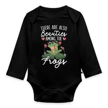 There are also beauties among the frogs Froggy - Organic Longsleeve Baby Bodysuit - black - Front