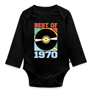 Le meilleur de 1970 - Body Bébé bio manches longues - noir - Devant