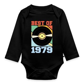 Le meilleur de 1979 - Body Bébé bio manches longues - noir - Devant