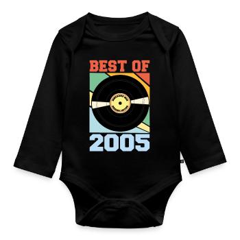 Le meilleur de 2005 - Body Bébé bio manches longues - noir - Devant
