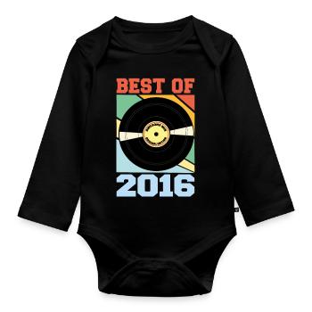 Le meilleur de 2016 - Body Bébé bio manches longues - noir - Devant