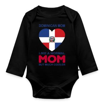 Dominikanische Republik - Baby Bio-Langarm-Body - Schwarz - Vorne