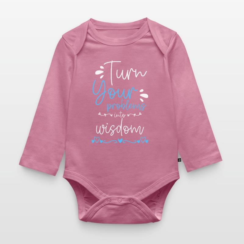 Problem Fun No problem Motto Organic Longsleeve Baby Bodysuit