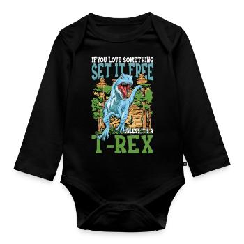 If You Love Something Set It Free Unless It's - Baby Bio-Langarm-Body - Schwarz - Vorne