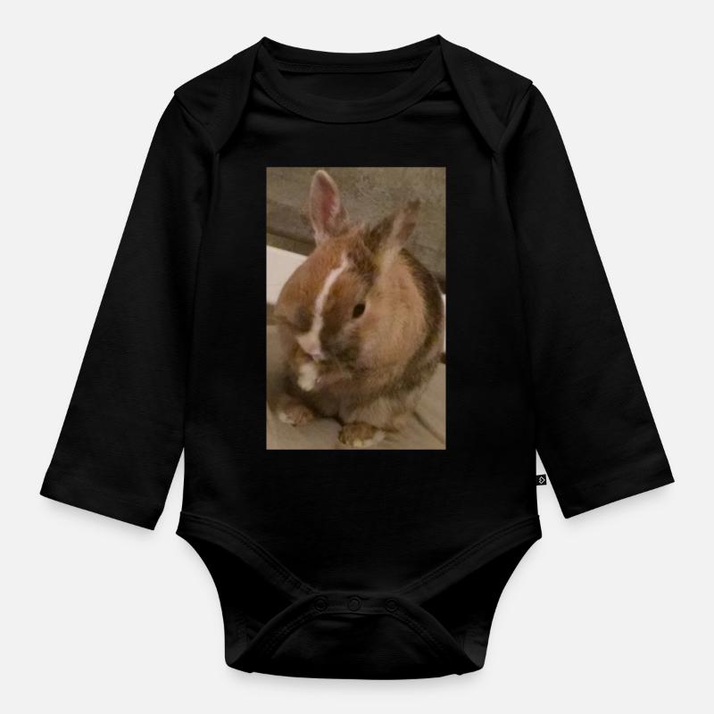 Lapin - Body Bébé bio manches longues - noir