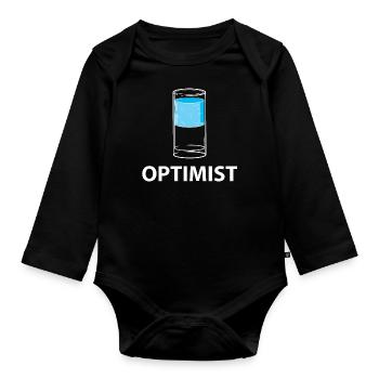 Optimist - Getränk - Baby Bio-Langarm-Body - Schwarz - Vorne