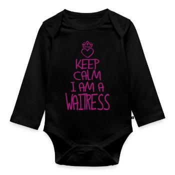 Best Bedienung ever Bedienung Geschenk - Baby Bio-Langarm-Body - Schwarz - Vorne