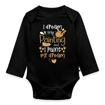 Painter Varnisher Craftsman - Organic Longsleeve Baby Bodysuit - black - Front
