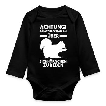 Erdmännchen - Baby Bio-Langarm-Body - Schwarz - Vorne