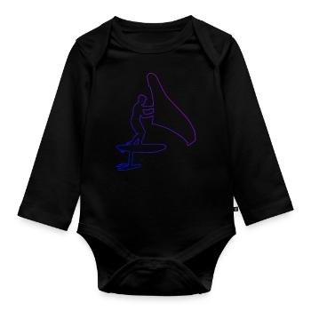 wingsurf Herren hydrofoil wingsurfen foilwing - Baby Bio-Langarm-Body - Schwarz - Vorne