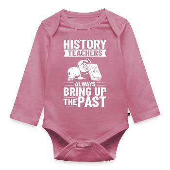 Geschichte Lehrer Lektion Professor Historiker - Baby Bio-Langarm-Body - Mauve - Vorne
