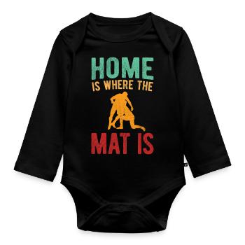 Grappling Martial Arts Wrestling - Baby Bio-Langarm-Body - Schwarz - Vorne