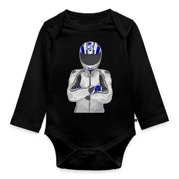 Motorcycle Lifestyle / Motorcycle / Motorcycle biker - Organic Longsleeve Baby Bodysuit - black - Front