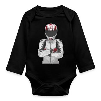Motorcycle Lifestyle / Motorcycle / Motorcycle biker - Organic Longsleeve Baby Bodysuit - black - Front