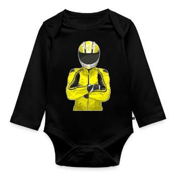 Moto Lifestyle / Moto / Moto motard - Body Bébé bio manches longues - noir - Devant