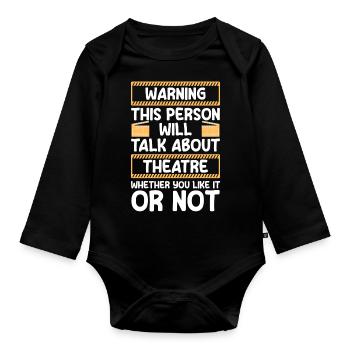 Schauspielerin Probe Drama Club - Baby Bio-Langarm-Body - Schwarz - Vorne