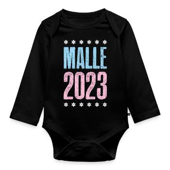 Malle 2023 - Body Bébé bio manches longues - noir - Devant
