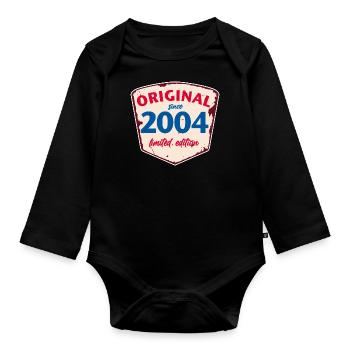 2004 Blechschild - limeted edition - Vintage - Baby Bio-Langarm-Body - Schwarz - Vorne