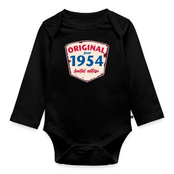 1954 Blechschild - limeted edition - Vintage - Baby Bio-Langarm-Body - Schwarz - Vorne