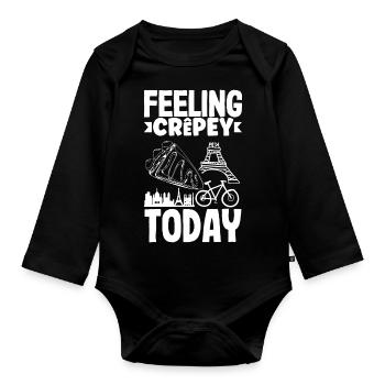 I'm feeling crêpey today French Crepes - Organic Longsleeve Baby Bodysuit - black - Front