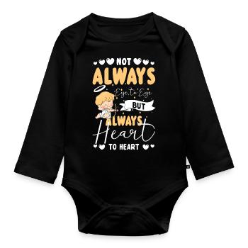 Romantisch Freundin Romantik Beziehung - Baby Bio-Langarm-Body - Schwarz - Vorne