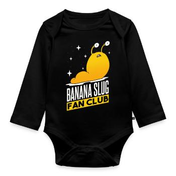 Banana Slug Fan Club - Baby Bio-Langarm-Body - Schwarz - Vorne