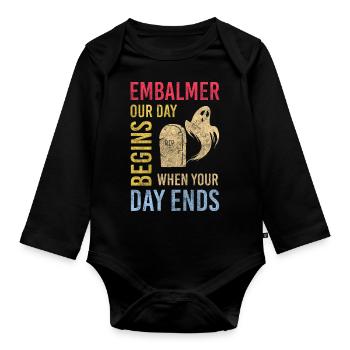 Undertaker Vocation - Organic Longsleeve Baby Bodysuit - black - Front