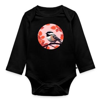 Meise - Baby Bio-Langarm-Body - Schwarz - Vorne