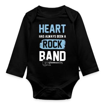 rock band - Baby Bio-Langarm-Body - Schwarz - Vorne