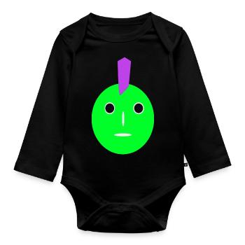 Punker - Baby Bio-Langarm-Body - Schwarz - Vorne