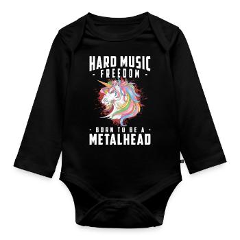 Metal Gitarre Rock Hardrock - Baby Bio-Langarm-Body - Schwarz - Vorne