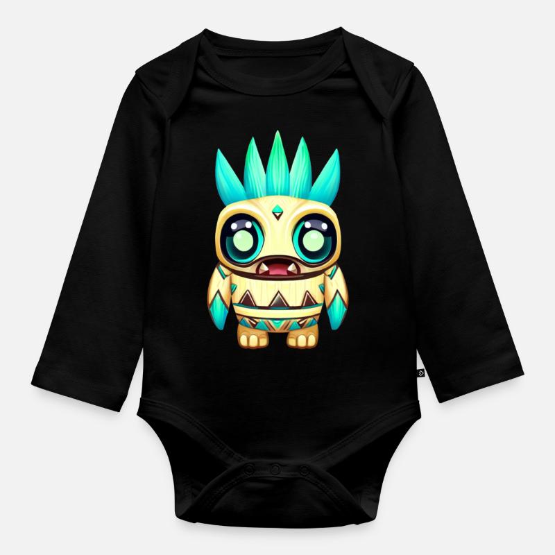 KiddyTikki - Body Bébé bio manches longues - noir