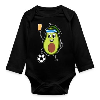 Arbitre avocat - Body Bébé bio manches longues - noir - Devant