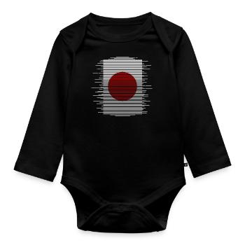 Drapeau du Japon utilisé Look Nihon drapeau japonais - Body Bébé bio manches longues - noir - Devant