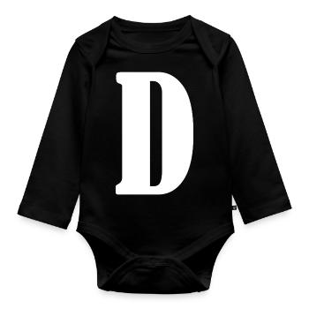 D - Body Bébé bio manches longues - noir - Devant