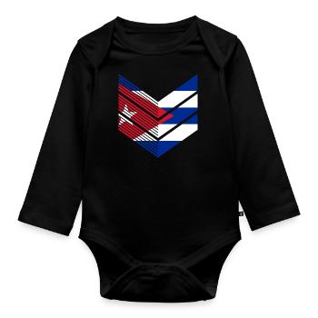Vacances Cuba Voyage dans les Caraïbes La Havane - Body Bébé bio manches longues - noir - Devant