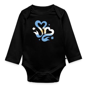 Drapeau de l’Argentine Amérique du Sud Drapeau de l’Argentine - Body Bébé bio manches longues - noir - Devant
