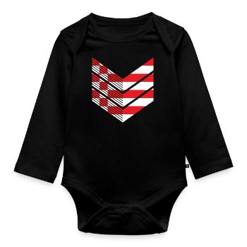 Bremen Flag Bremen Flag - Organic Longsleeve Baby Bodysuit - black - Front