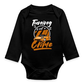 Tuner Cars - Organic Longsleeve Baby Bodysuit - black - Front