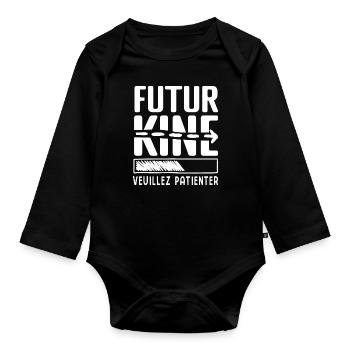 Futur KINE- Idée Cadeau KINÉ - Body Bébé bio manches longues - noir - Devant