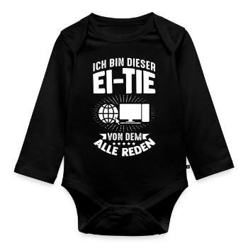 I'm that person that everyone is talking about computers - Organic Longsleeve Baby Bodysuit - black - Front