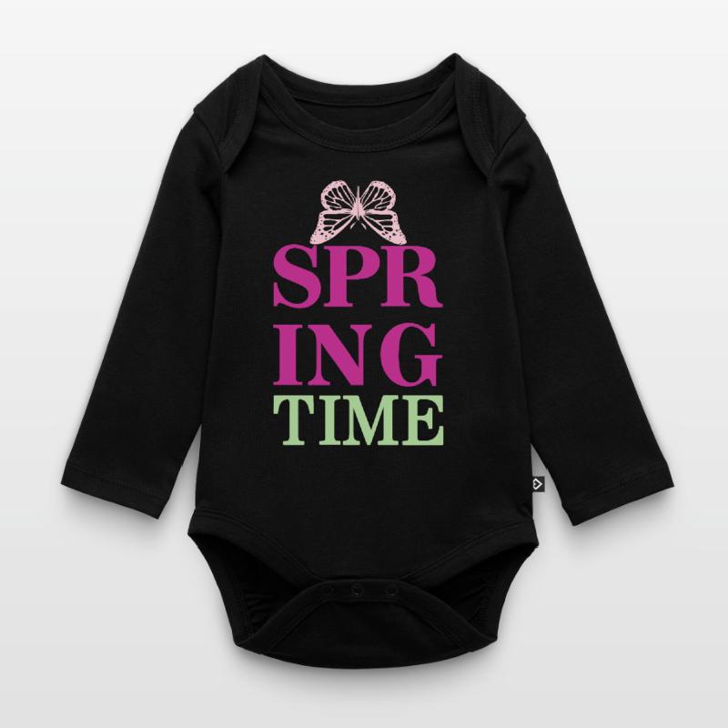 SpringTime - Spring is here! Organic Longsleeve Baby Bodysuit
