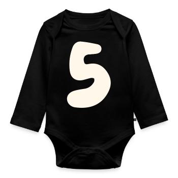 5 - Organic Longsleeve Baby Bodysuit - black - Front