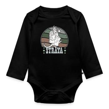 Australien Flagge Känguru Boxen Australier - Baby Bio-Langarm-Body - Schwarz - Vorne