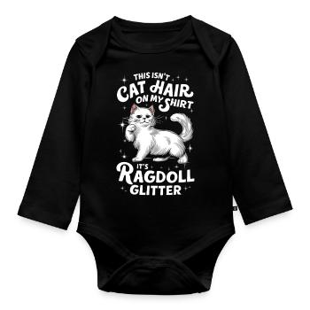 Katze Ragdoll Geschenk - Baby Bio-Langarm-Body - Schwarz - Vorne