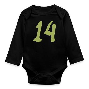 14 - Baby Bio-Langarm-Body - Schwarz - Vorne