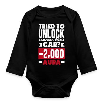 Vous avez essayé de déverrouiller la voiture de quelqu’un d’autre ? -Aura de 2000 - Body Bébé bio manches longues - noir - Devant