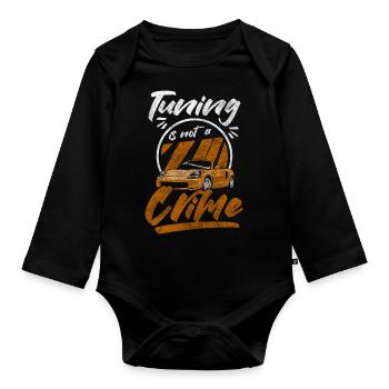 Tuning Carguy Show and Shine - Baby Bio-Langarm-Body - Schwarz - Vorne